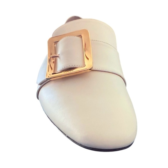 Bally Women’s Janelle Buckled Leather Loafers | Color: Bone (EU 38.5; NWT & Box) - Picture 4 of 16